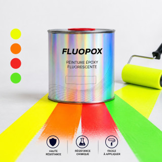 Fluoreszierende Epoxidfarbe f&uuml;r B&ouml;den, Treppen, Lagerhallen und &ouml;ffentlich zug&auml;ngliche Geb&auml;ude