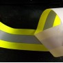 Retroreflektierendes und fluoreszierendes Nähband