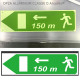 Photolumineszierende Schilder für Tunnel