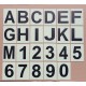 Phosphoreszierende Buchstaben und Zahlen in PVC