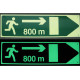 Photolumineszierende Schilder für Tunnel
