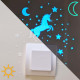 Phosphoreszierende LUMILOO-Sticker für Lichtschalter im Kinderzimmer