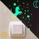 Phosphoreszierende LUMILOO-Sticker für Lichtschalter im Kinderzimmer