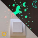 Phosphoreszierende LUMILOO-Sticker für Lichtschalter im Kinderzimmer