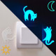 Phosphoreszierende LUMILOO-Sticker für Lichtschalter im Kinderzimmer